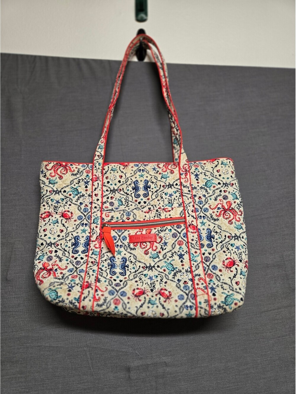 Vera Bradley Quilted Sea Life Print Tote Bag